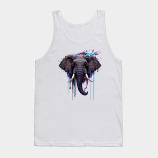 Elephant Splash Art: Majestic Fantasy Visualization #1 Tank Top